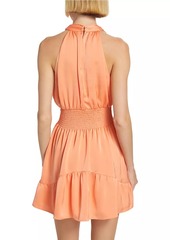 Ramy Brook Clover Satin Halter Minidress