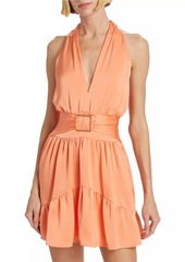 Ramy Brook Clover Satin Halter Minidress