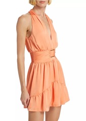 Ramy Brook Clover Satin Halter Minidress