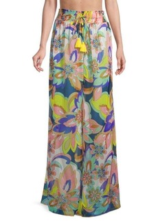 Ramy Brook Coco Floral Wide Leg Cover Up Pants