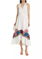 Ramy Brook Cordelia Cotton Floral-Embroidered Midi-Dress