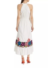 Ramy Brook Cordelia Cotton Floral-Embroidered Midi-Dress