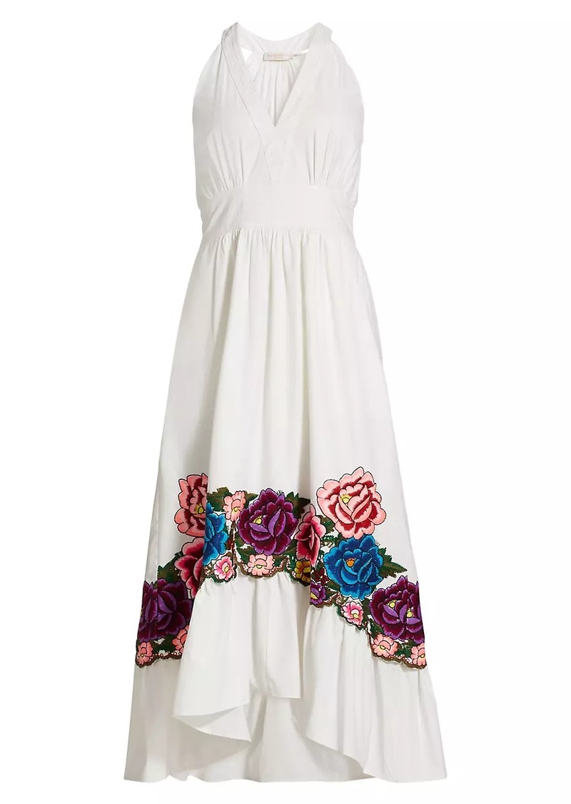 Ramy Brook Cordelia Cotton Floral-Embroidered Midi-Dress