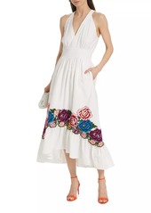 Ramy Brook Cordelia Cotton Floral-Embroidered Midi-Dress