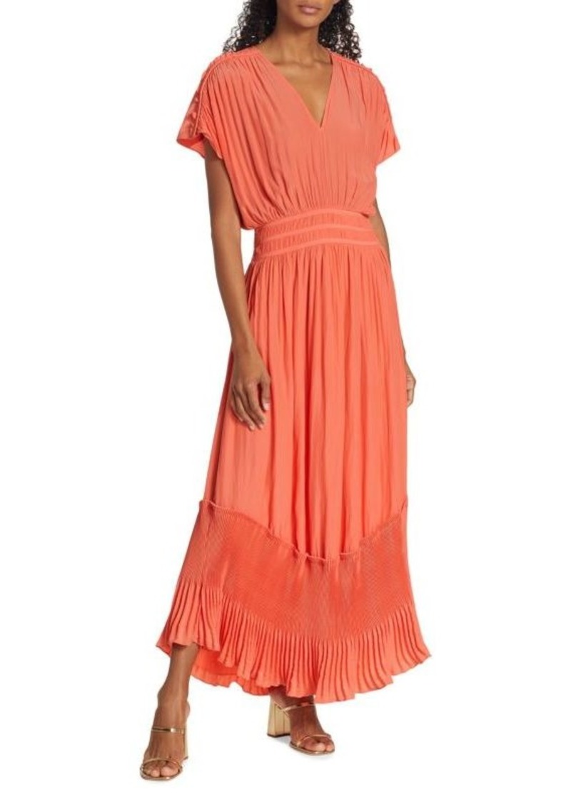 Ramy Brook Cymone Pleated Maxi Dress