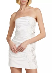 Ramy Brook Dalary Embroidered Lace Strapless Minidress