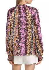 Ramy Brook Demi Floral Balloon-Sleeve Top