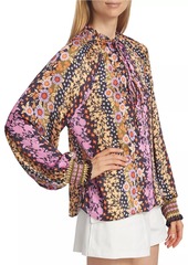 Ramy Brook Demi Floral Balloon-Sleeve Top