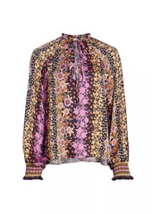 Ramy Brook Demi Floral Balloon-Sleeve Top