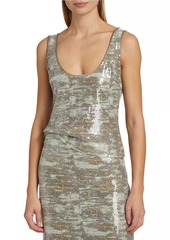 Ramy Brook Dessie Sequin Scoopneck Top