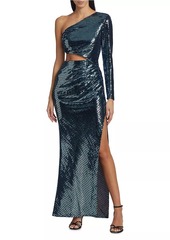 Ramy Brook Dulce Asymmetric Cut-Out Gown