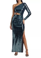 Ramy Brook Dulce Asymmetric Cut-Out Gown