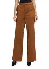 Ramy Brook Edwina Faux-Suede Wide-Leg Pants