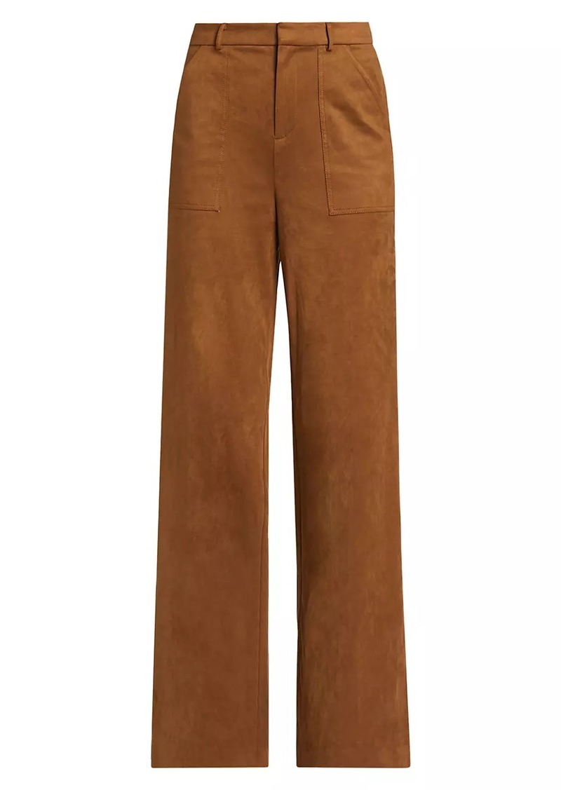 Ramy Brook Edwina Faux-Suede Wide-Leg Pants