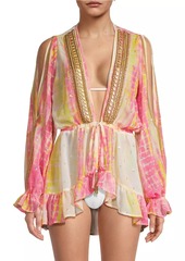 Ramy Brook Ellis Tie-Dye Cover-Up Minidress