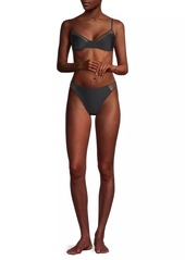 Ramy Brook Ensley Mesh-Paneled Bikini Bottom