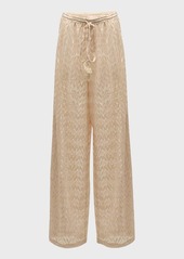 Ramy Brook Eve Crochet Wide-Leg Pants