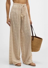 Ramy Brook Eve Crochet Wide-Leg Pants