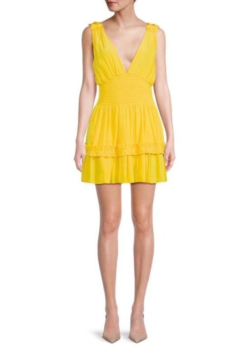 Ramy Brook Fallon Shirred Mini Dress