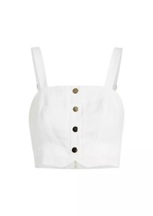 Ramy Brook Gabi Button-Front Crop Top