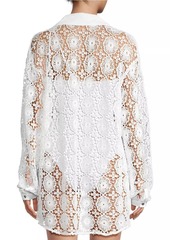 Ramy Brook Gary Lace Button-Front Shirt