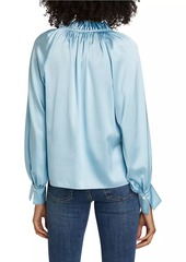 Ramy Brook Gayle Ruffled Stretch Silk Blouse