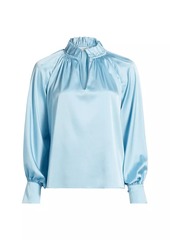 Ramy Brook Gayle Ruffled Stretch Silk Blouse