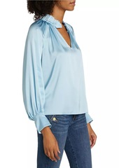 Ramy Brook Gayle Ruffled Stretch Silk Blouse