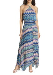 Ramy Brook Giana Chevron Handkerchief Maxi Dress