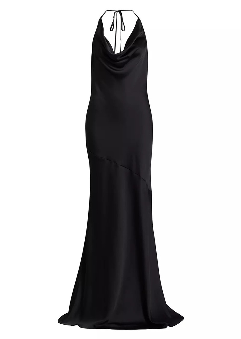 Ramy Brook Haleigh Charmeuse Cowlneck Gown