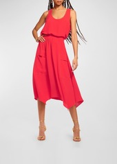 Ramy Brook Hallie Scoop-Neck Midi Dress