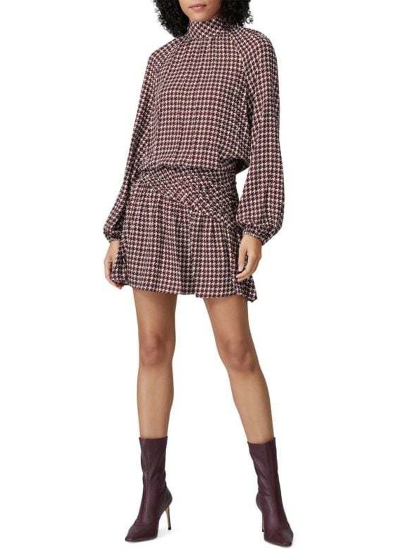 Ramy Brook Houndstooth Ruched Mini Dress