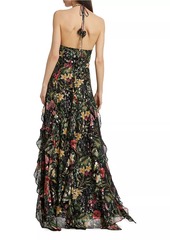 Ramy Brook Idella Floral Halter Gown