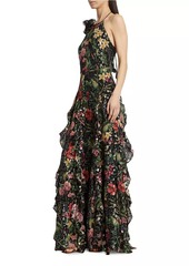 Ramy Brook Idella Floral Halter Gown