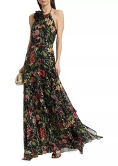 Ramy Brook Idella Floral Halter Gown