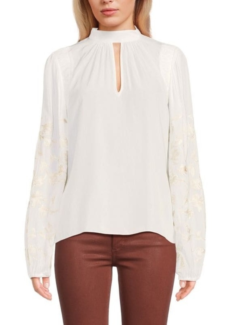 Ramy Brook Imani Embroidered Floral Blouse