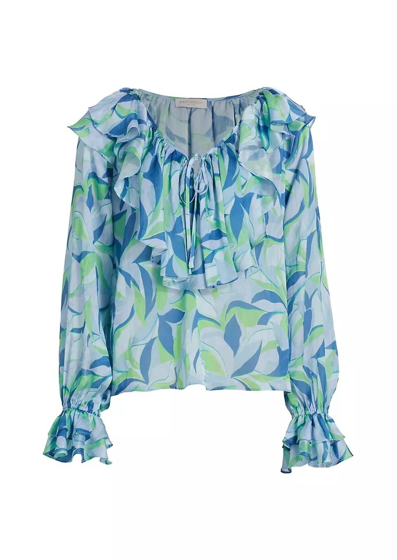 Ramy Brook Imani Printed Ruffled Blouse