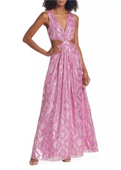 Ramy Brook Irene Metallic Floor-Length Gown