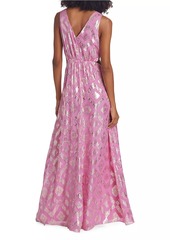 Ramy Brook Irene Metallic Floor-Length Gown