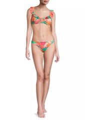 Ramy Brook Isla Palm-Print Bikini Bottom