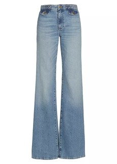 Ramy Brook Itzel Mid-Rise Wide-Leg Jeans