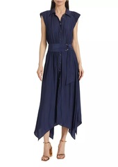 Ramy Brook Ivy Belted Sleeveless Shirtdress