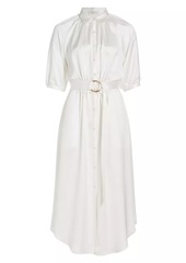 Ramy Brook Janiyah Satin Belted Midi-Shirtdress