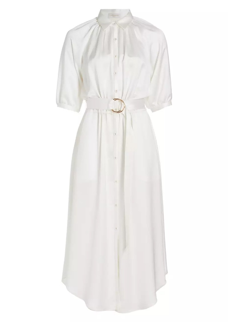 Ramy Brook Janiyah Satin Belted Midi-Shirtdress