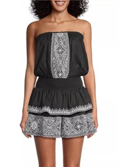Ramy Brook Jaycee Embroidered Cotton Cover-Up Dress