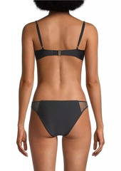 Ramy Brook Kai Mesh-Trimmed Underwire Bikini Top