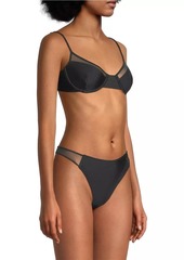 Ramy Brook Kai Mesh-Trimmed Underwire Bikini Top