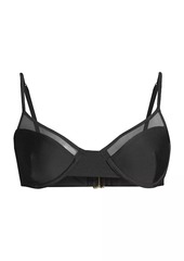 Ramy Brook Kai Mesh-Trimmed Underwire Bikini Top