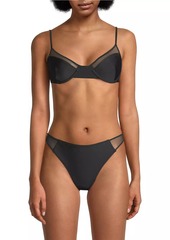 Ramy Brook Kai Mesh-Trimmed Underwire Bikini Top