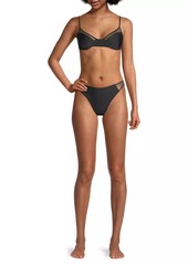 Ramy Brook Kai Mesh-Trimmed Underwire Bikini Top